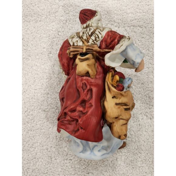 Hallmark Old World Santa Figurine 1983 with Bag of Toys Drum - Picture 2 of 6